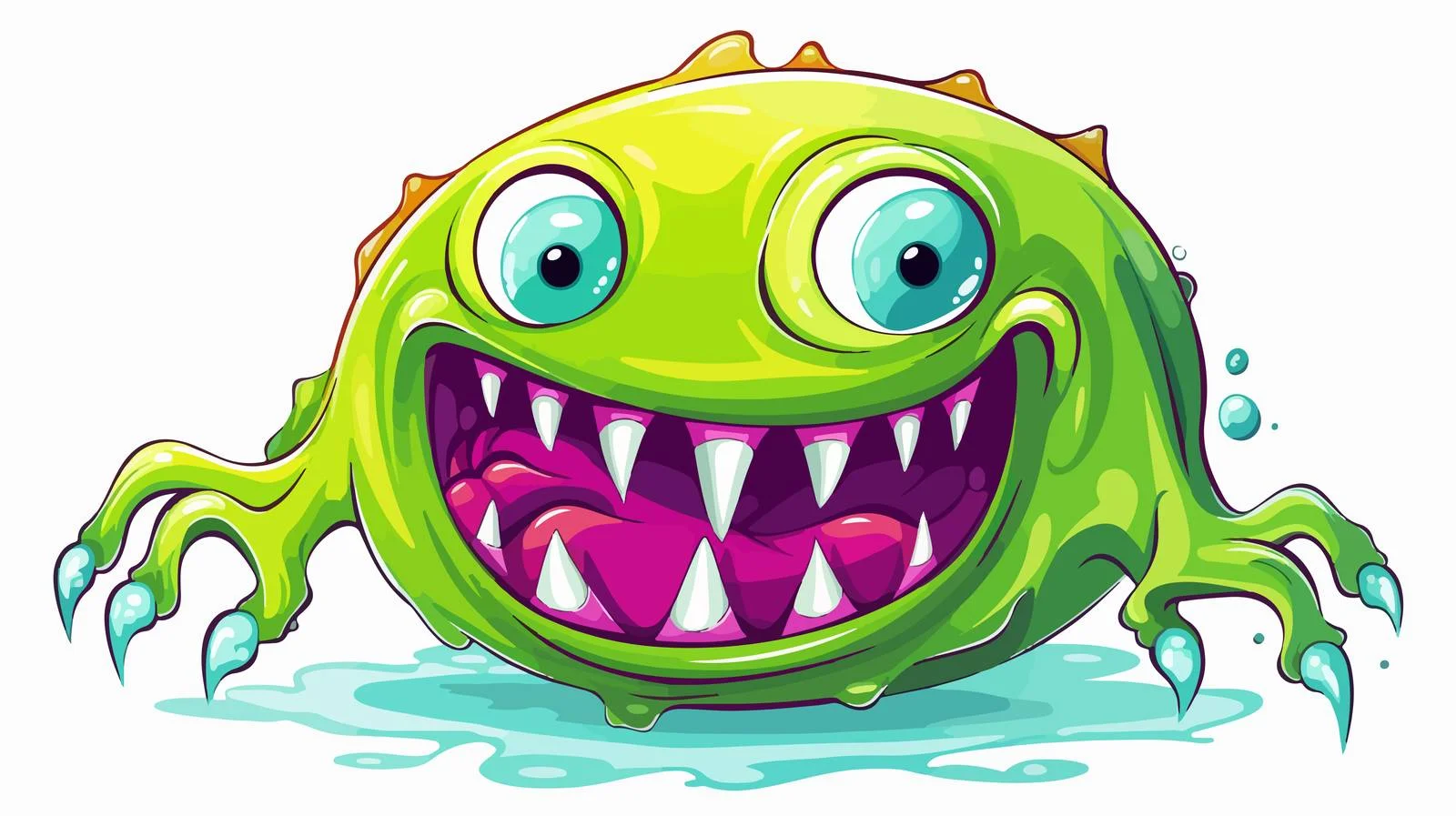 Retro Cartoon Slime Monster Vector Illustration — free download from Dotvec