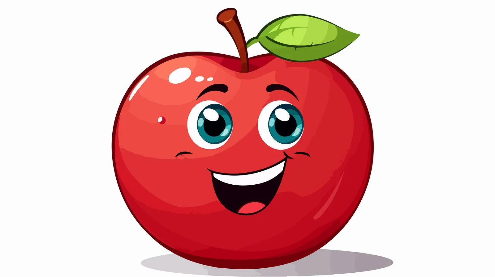 Happy Retro Cartoon Apple Vector Graphic — free download from Dotvec
