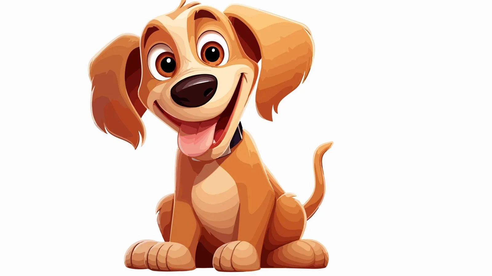Retro Cartoon Happy Dog Vector Illustration — free download from Dotvec