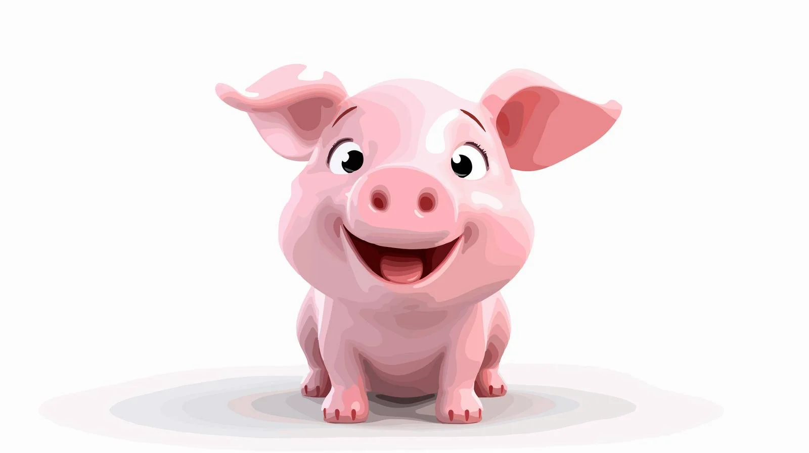 Cheerful Retro Pig Illustration — free download from Dotvec