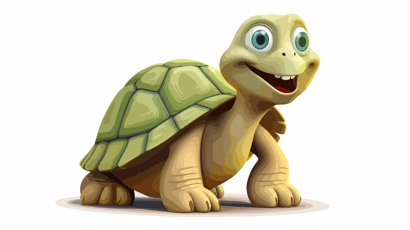 Cheerful Tortoise Cartoon Illustration — free download from Dotvec