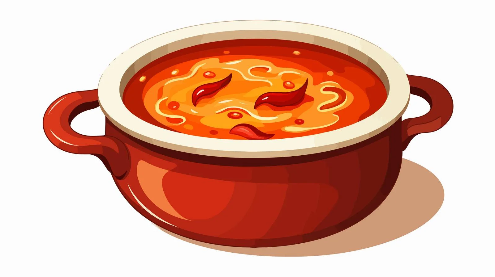 Vintage Cartoon Soup Vector Illustration