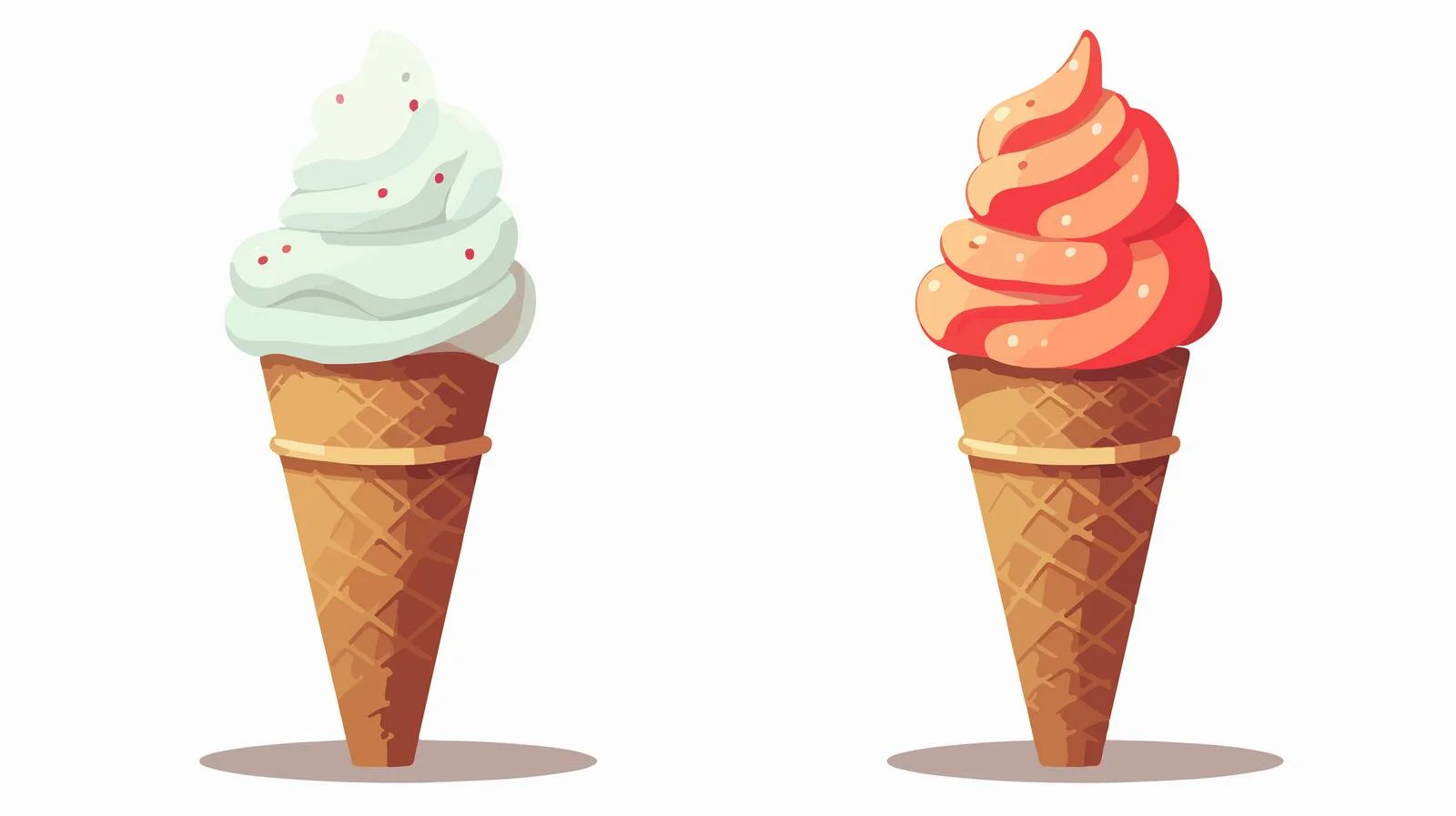 Vintage Ice Cream Cone Vector Illustration — free download from Dotvec