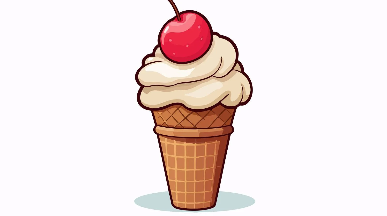 Vintage Ice Cream Cone Illustration — free download from Dotvec