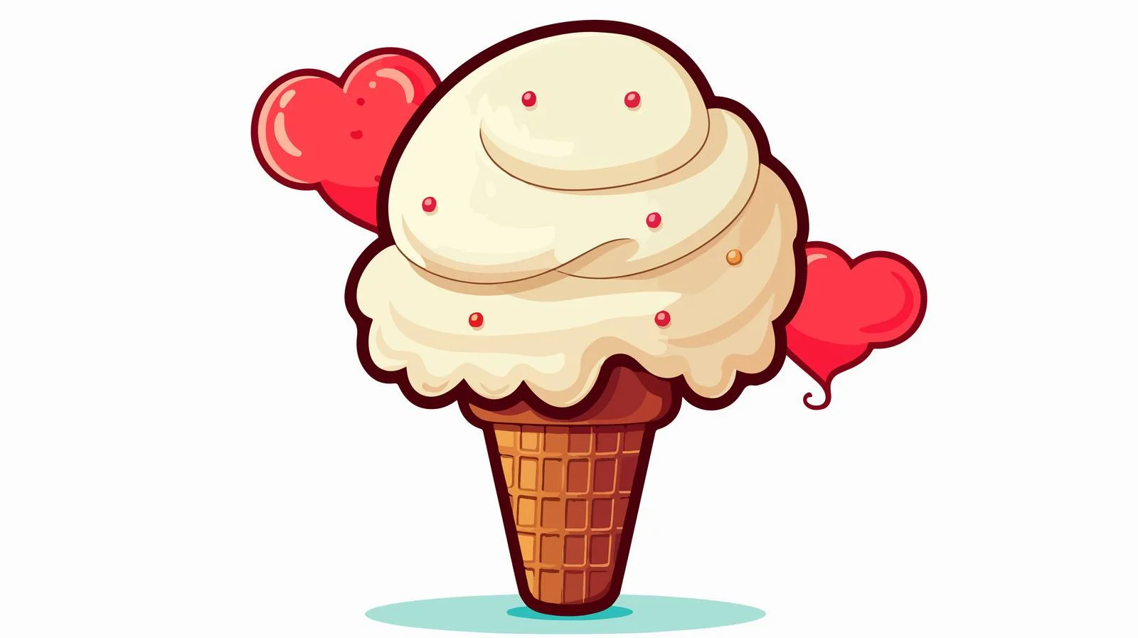 Vintage Ice Cream Speech Bubble Illustration — free download from Dotvec