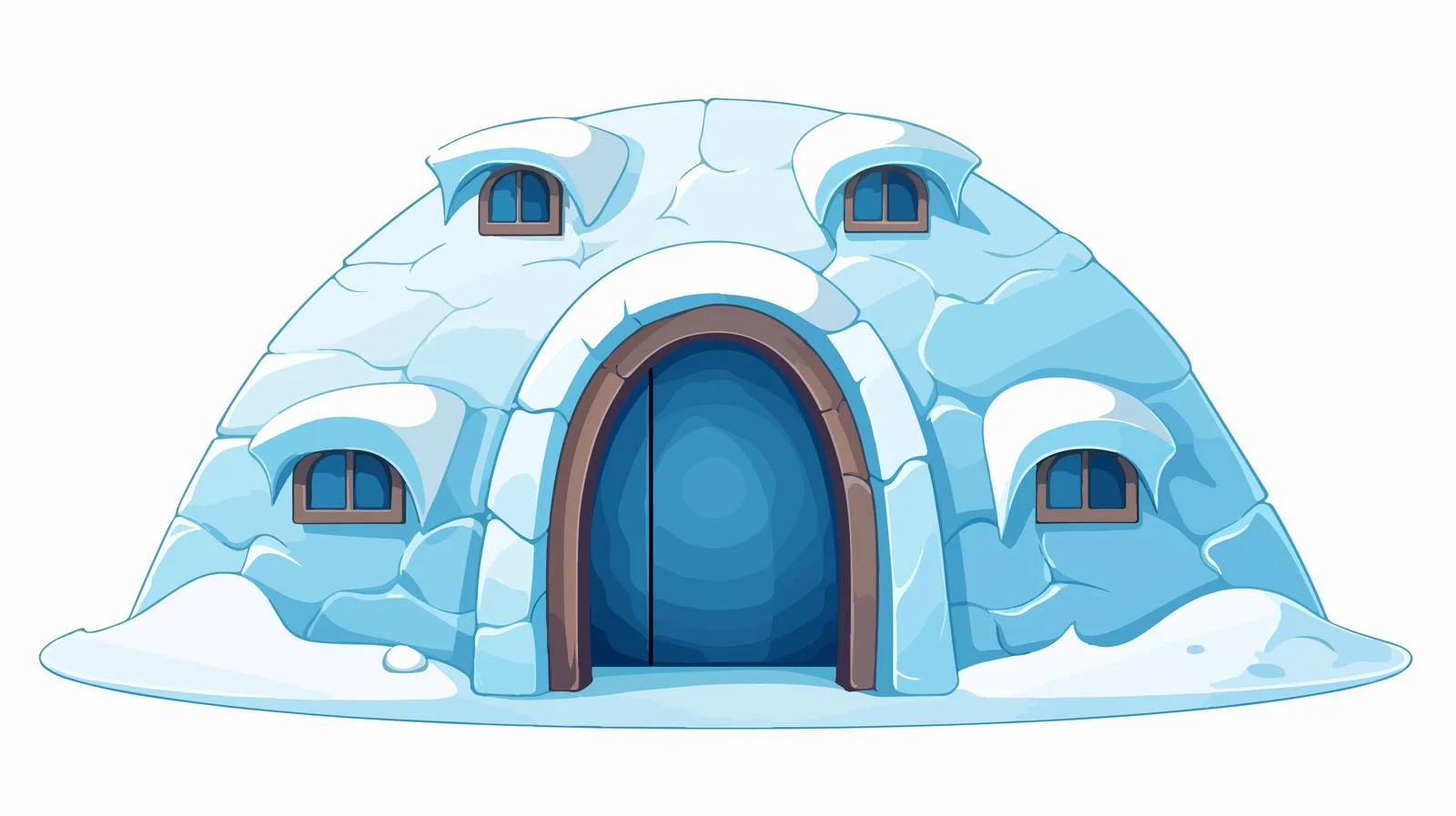 Whimsical Igloo Stock Illustration — free download from Dotvec