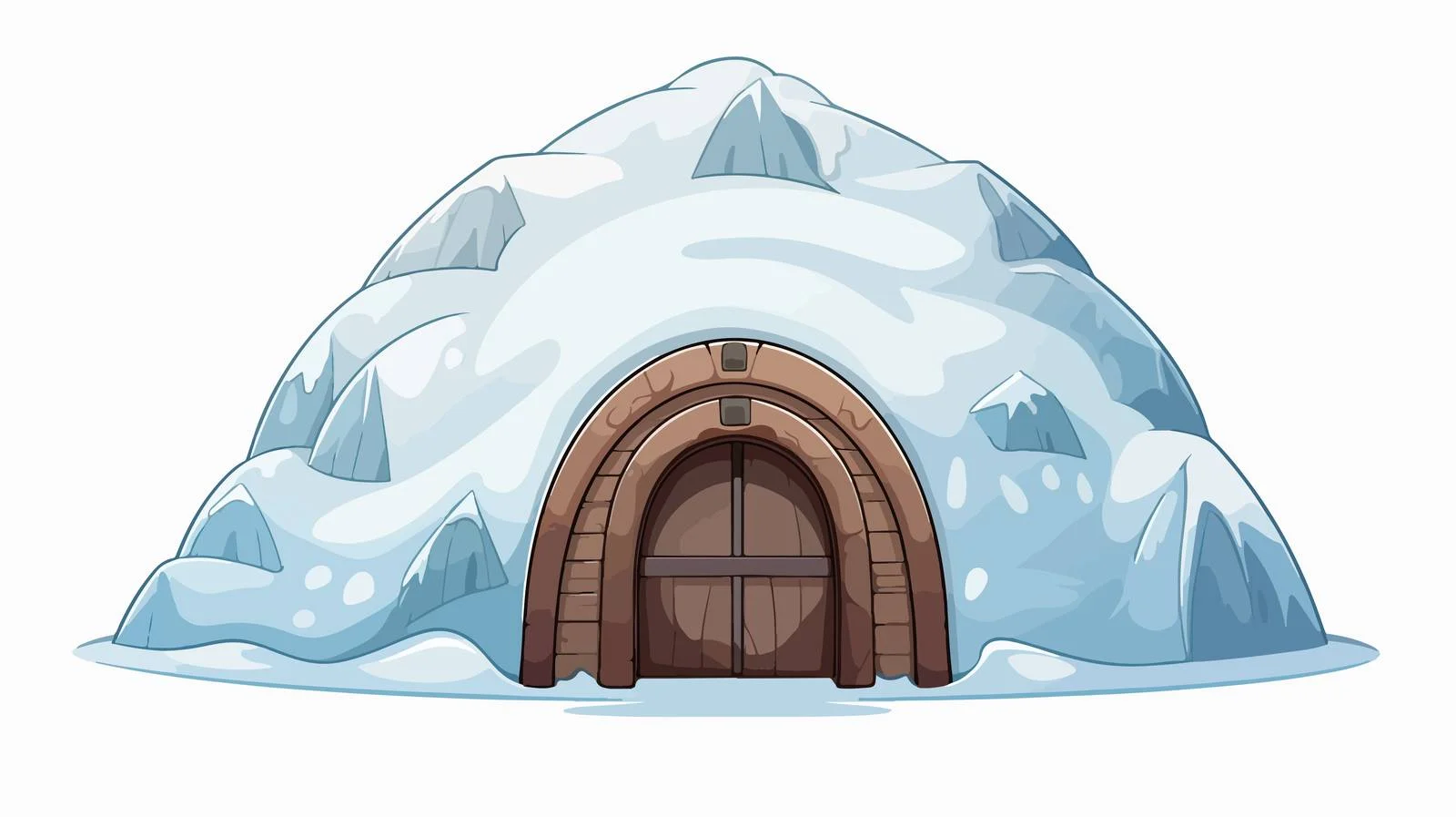 Vintage Cartoon Igloo Vector Illustration — free download from Dotvec