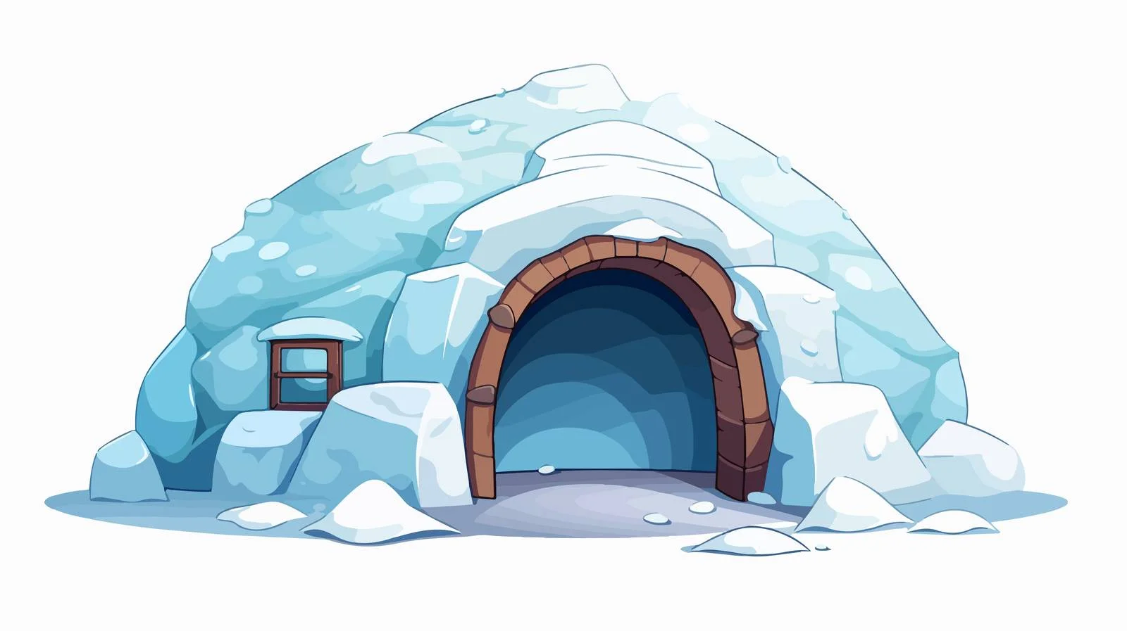 Retro Cartoon Igloo Vector Illustration — free download from Dotvec