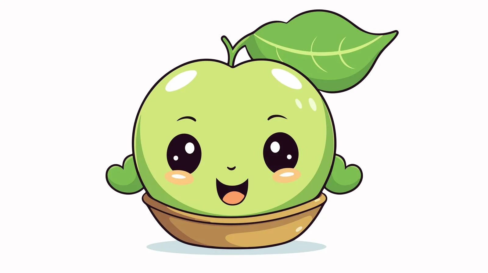 Retro Cartoon Kawaii Cute Sprouting Bea — free download from Dotvec