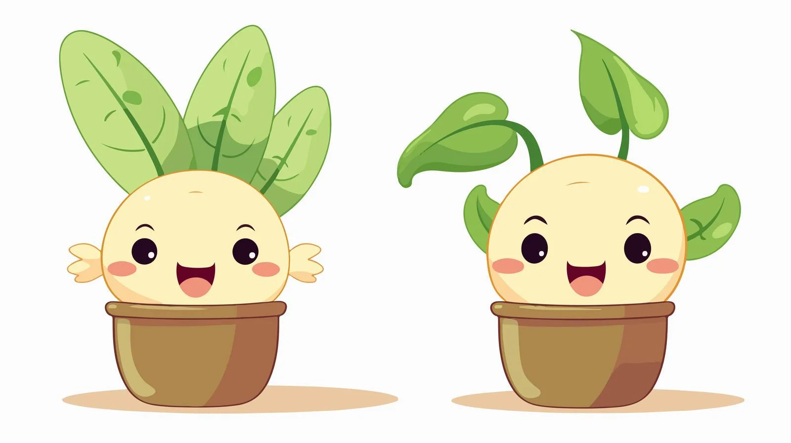 Kawaii Sprouting Bear Cartoon Illustration — free download from Dotvec