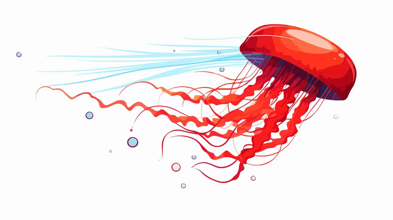 Vintage Cartoon Jellyfish Illustration — free download from Dotvec