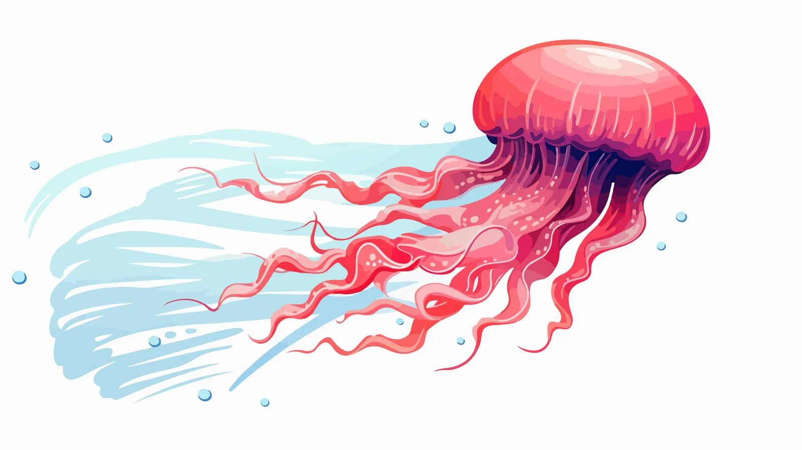 Vintage Cartoon Jellyfish Illustration — free download from Dotvec