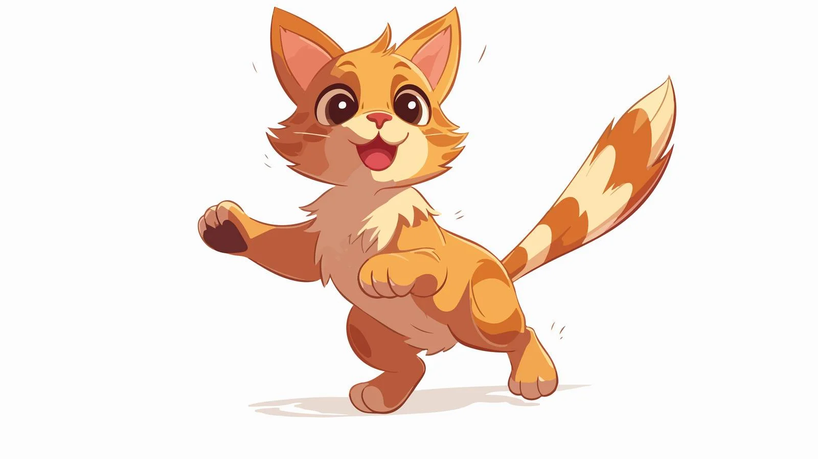 Vintage Jumping Cat Vector Illustration — free download from Dotvec