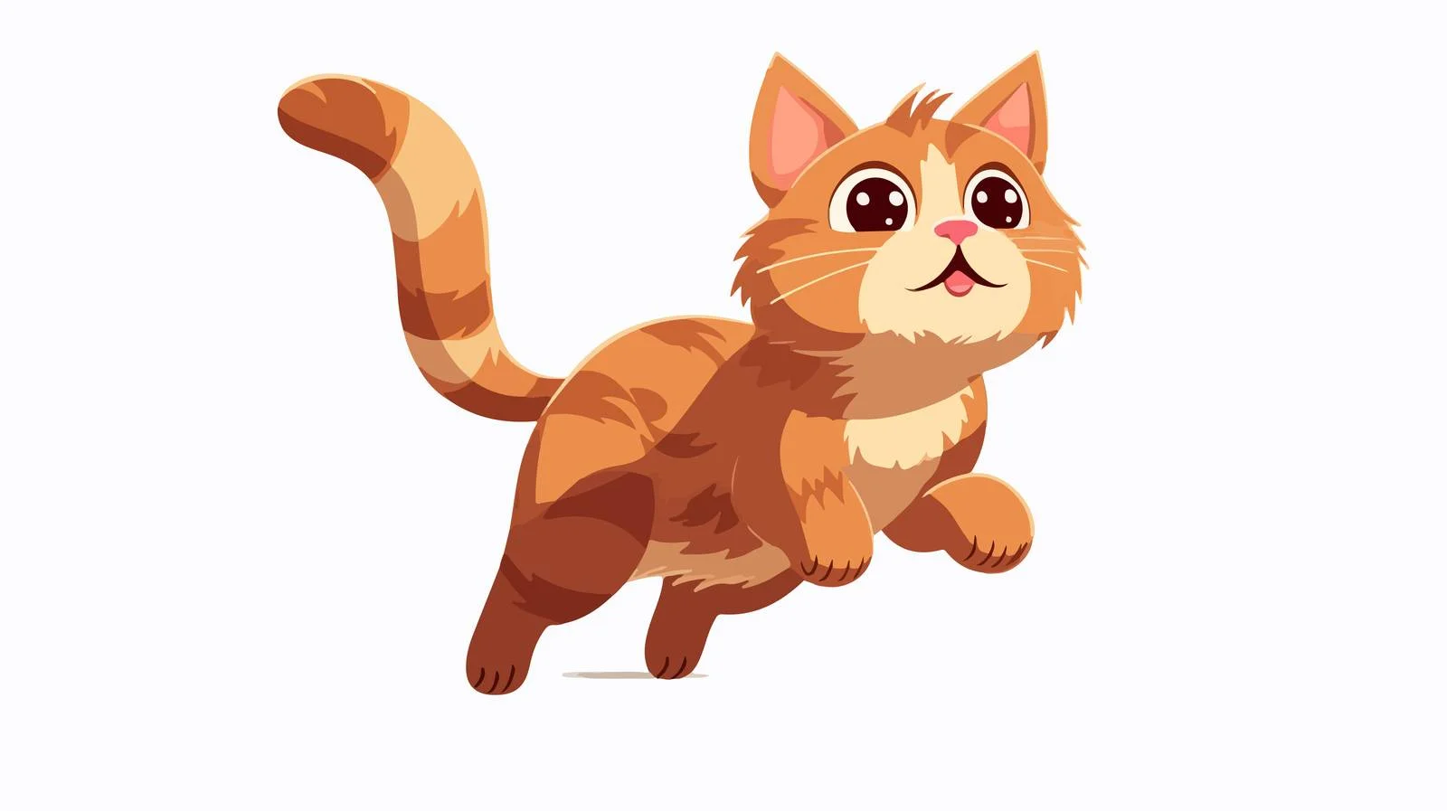 Retro Cartoon Jumping Cat Vector Image — free download from Dotvec