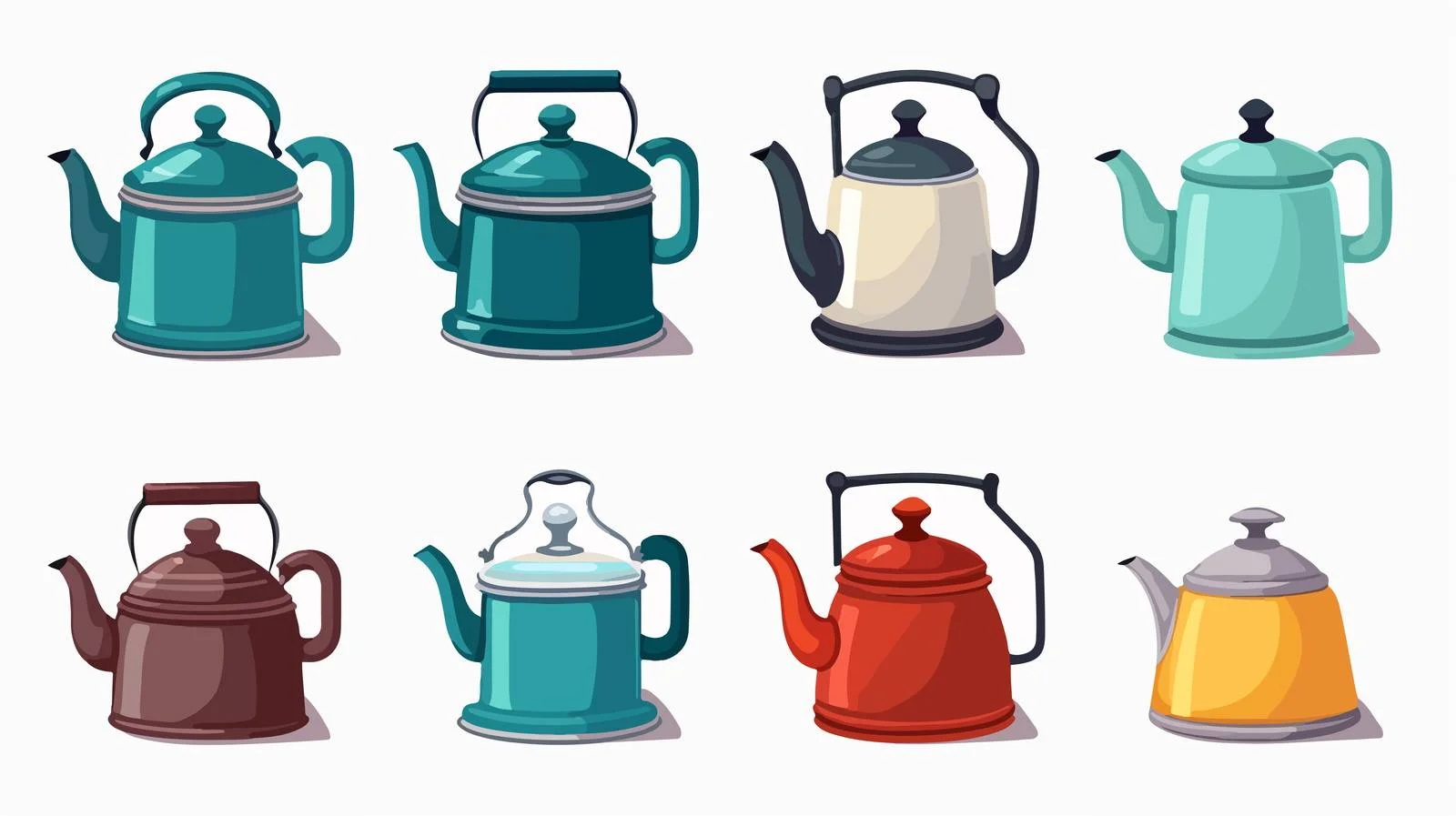 Vintage Cartoon Kettle Vector Illustration — free download from Dotvec