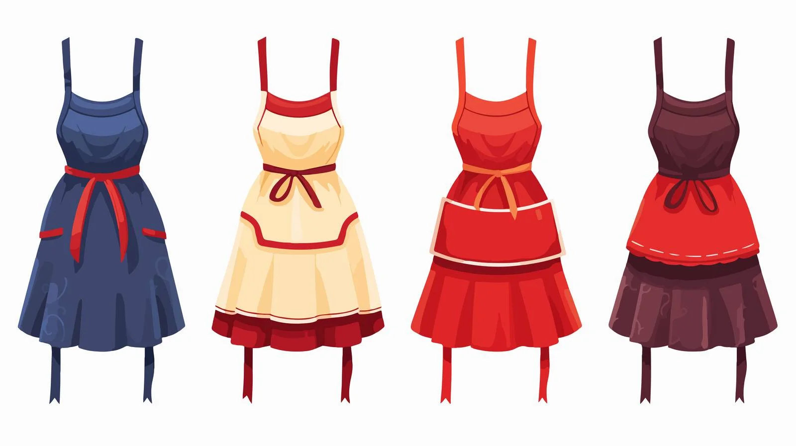 Vintage Kitchen Apron Vector Illustration — free download from Dotvec