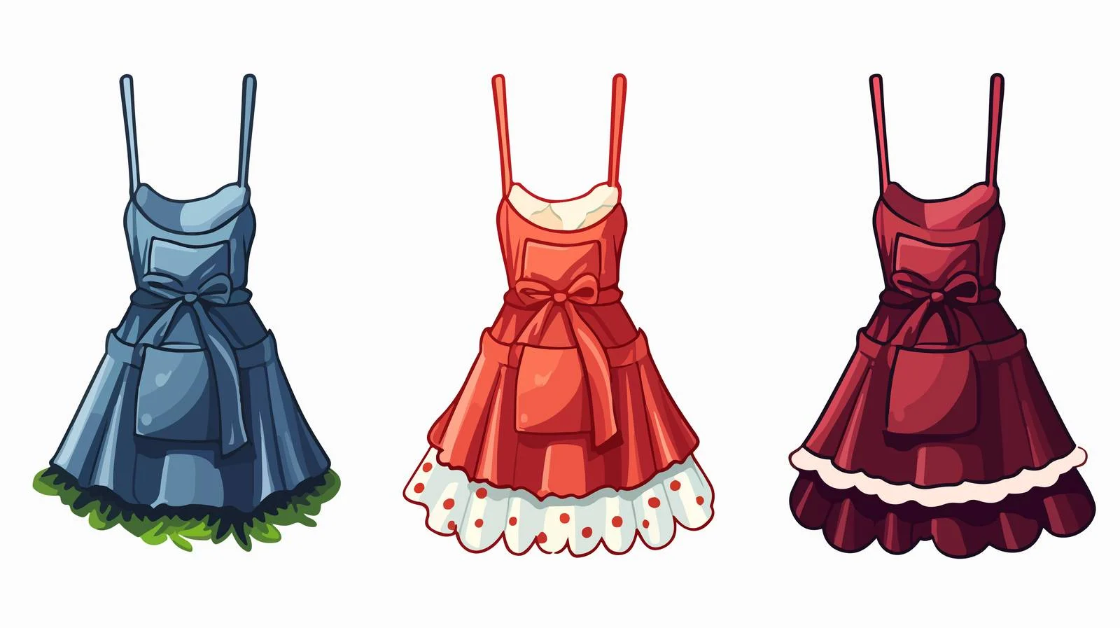 Retro Cartoon Kitchen Apron Stock Vector — free download from Dotvec