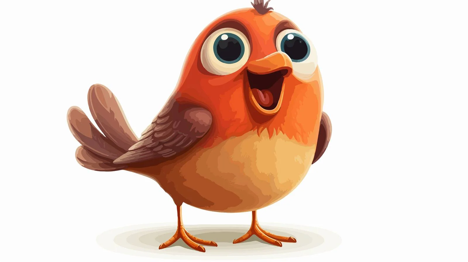 Retro Cartoon Laughing Bird Illustration — free download from Dotvec
