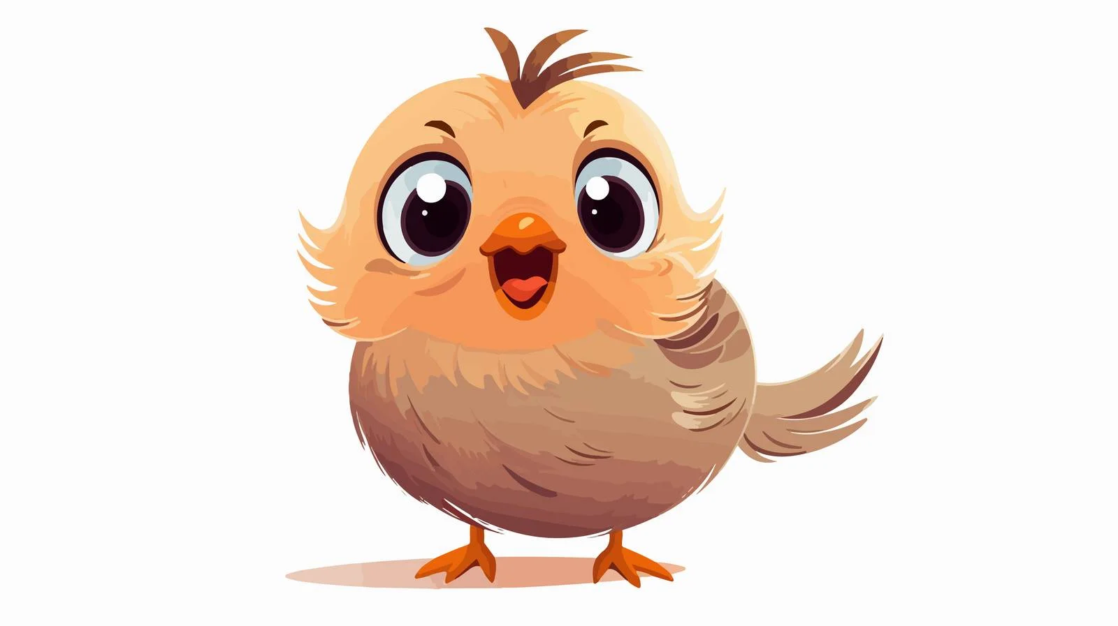 Cheerful Cartoon Bird Vector Illustration — free download from Dotvec