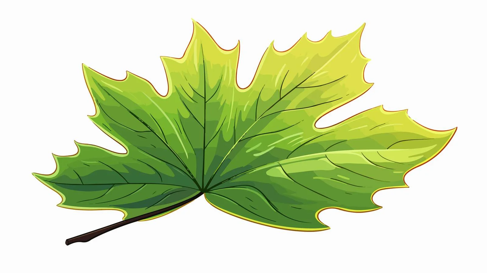 Retro Cartoon Leaf Vector Illustration — free download from Dotvec