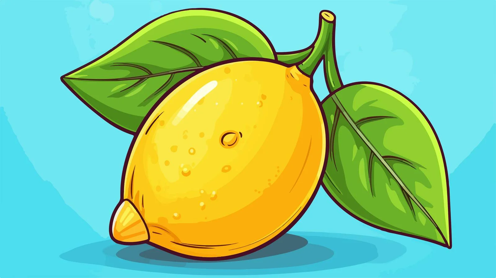Retro Cartoon Lemon Vector Illustration — free download from Dotvec