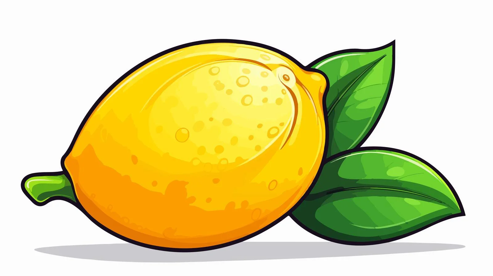Retro Cartoon Lemon Vector Illustration — free download from Dotvec