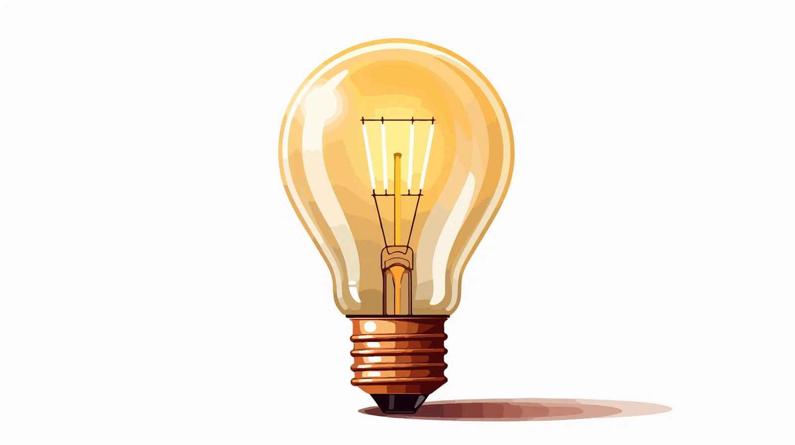 Vintage Cartoon Light Bulb Illustration — free download from Dotvec