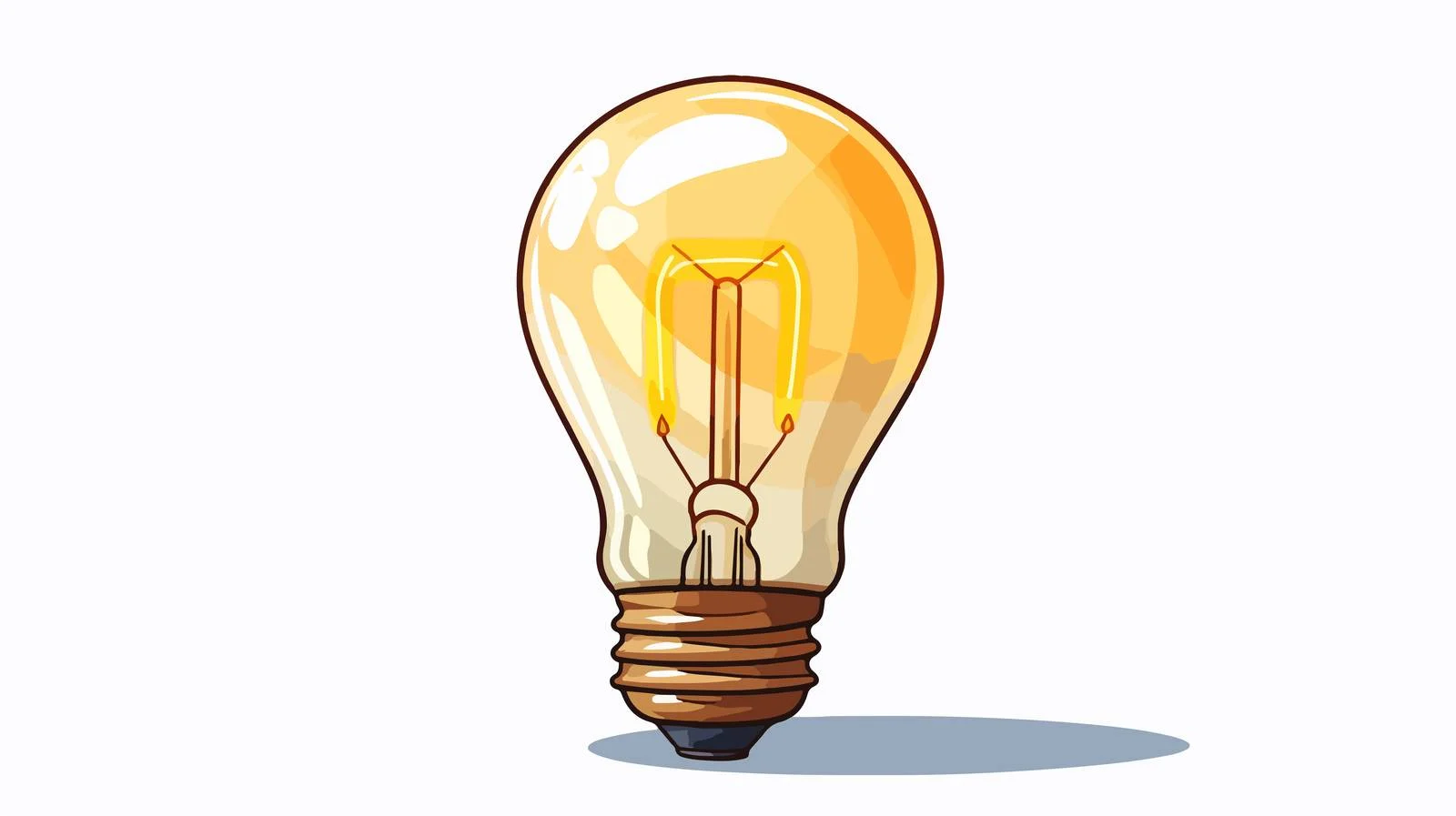 Vintage Cartoon Light Bulb Illustration — free download from Dotvec