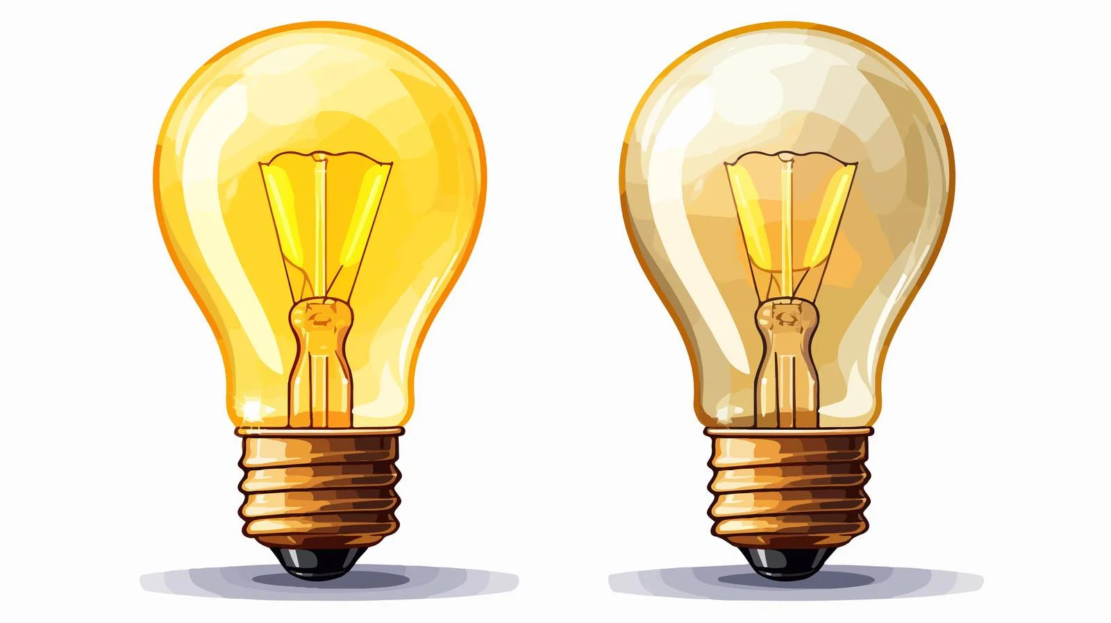 Vintage Cartoon Light Bulb Illustration — free download from Dotvec