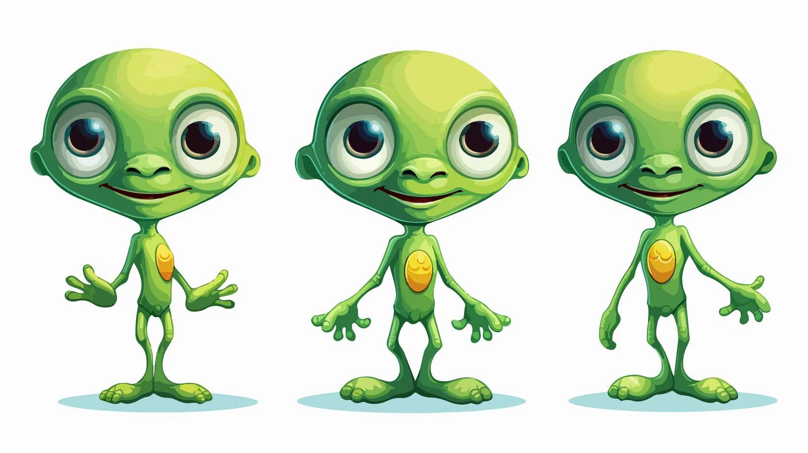 Retro Cartoon Little Alien Illustration — free download from Dotvec
