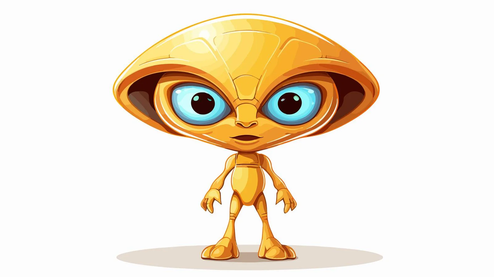 Retro Cartoon Little Alien Vector Illustration — free download from Dotvec