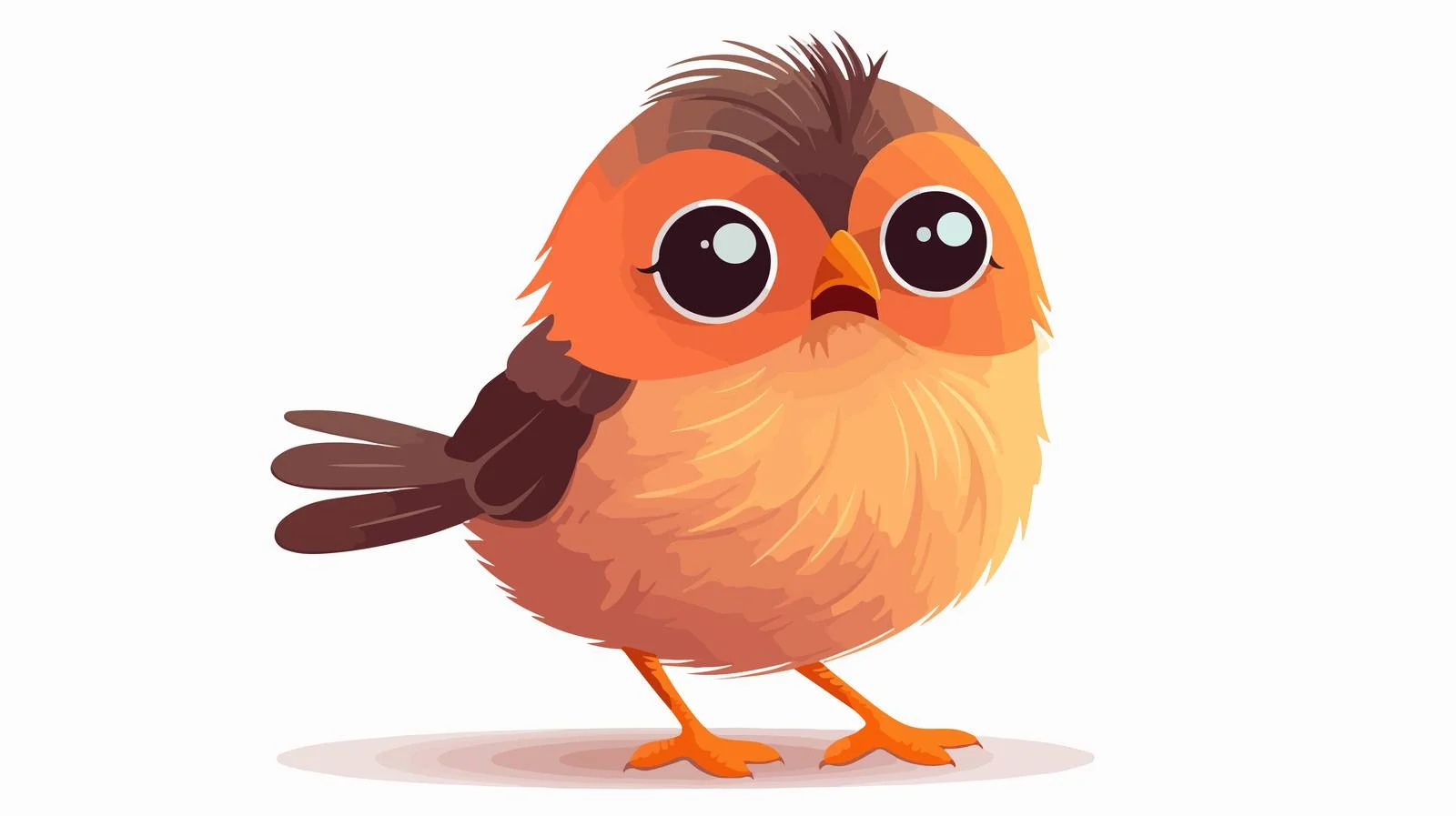 Retro Cartoon Little Bird Vector Illustration — free download from Dotvec