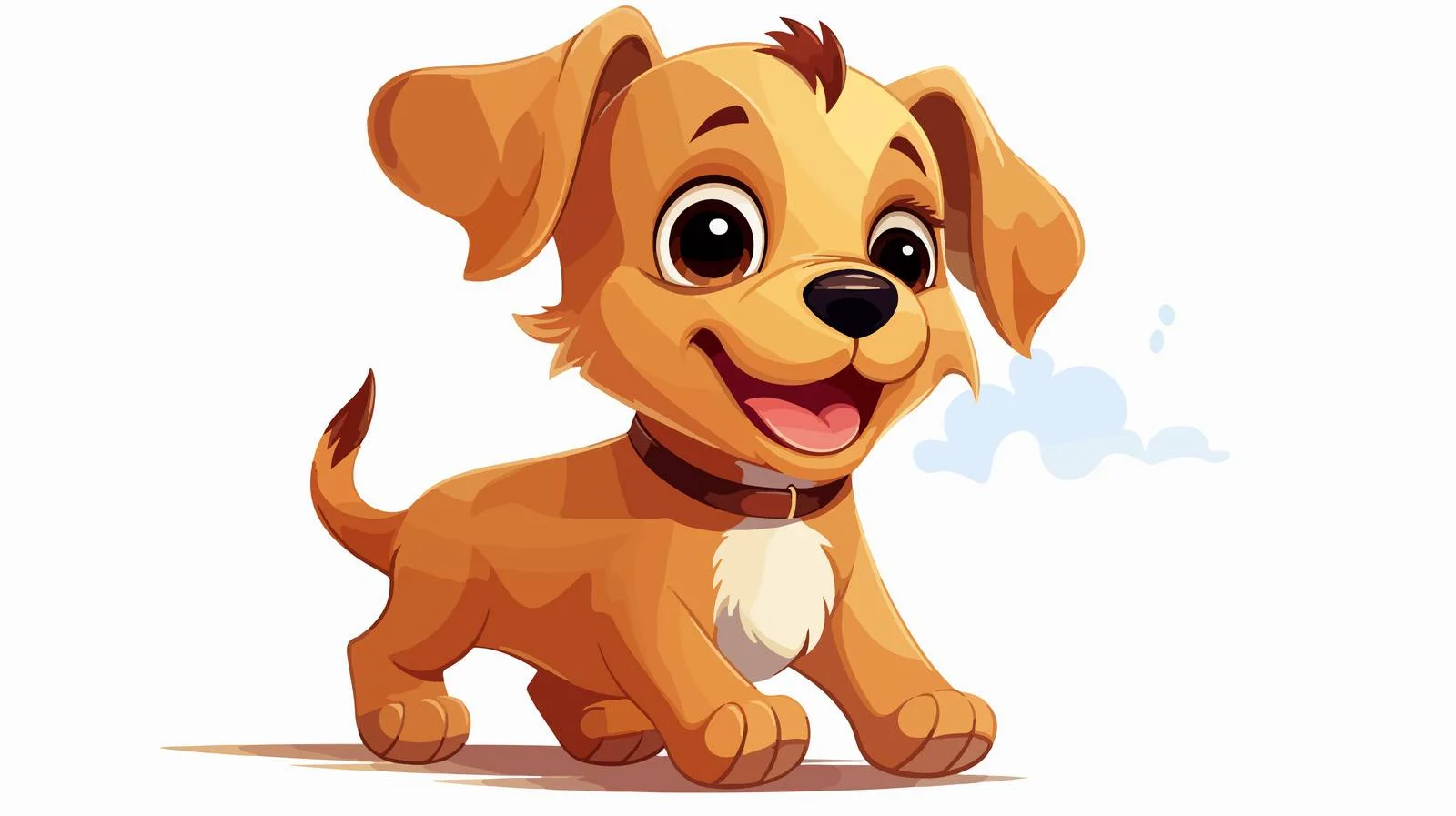 Retro Cartoon Little Dog Illustration — free download from Dotvec