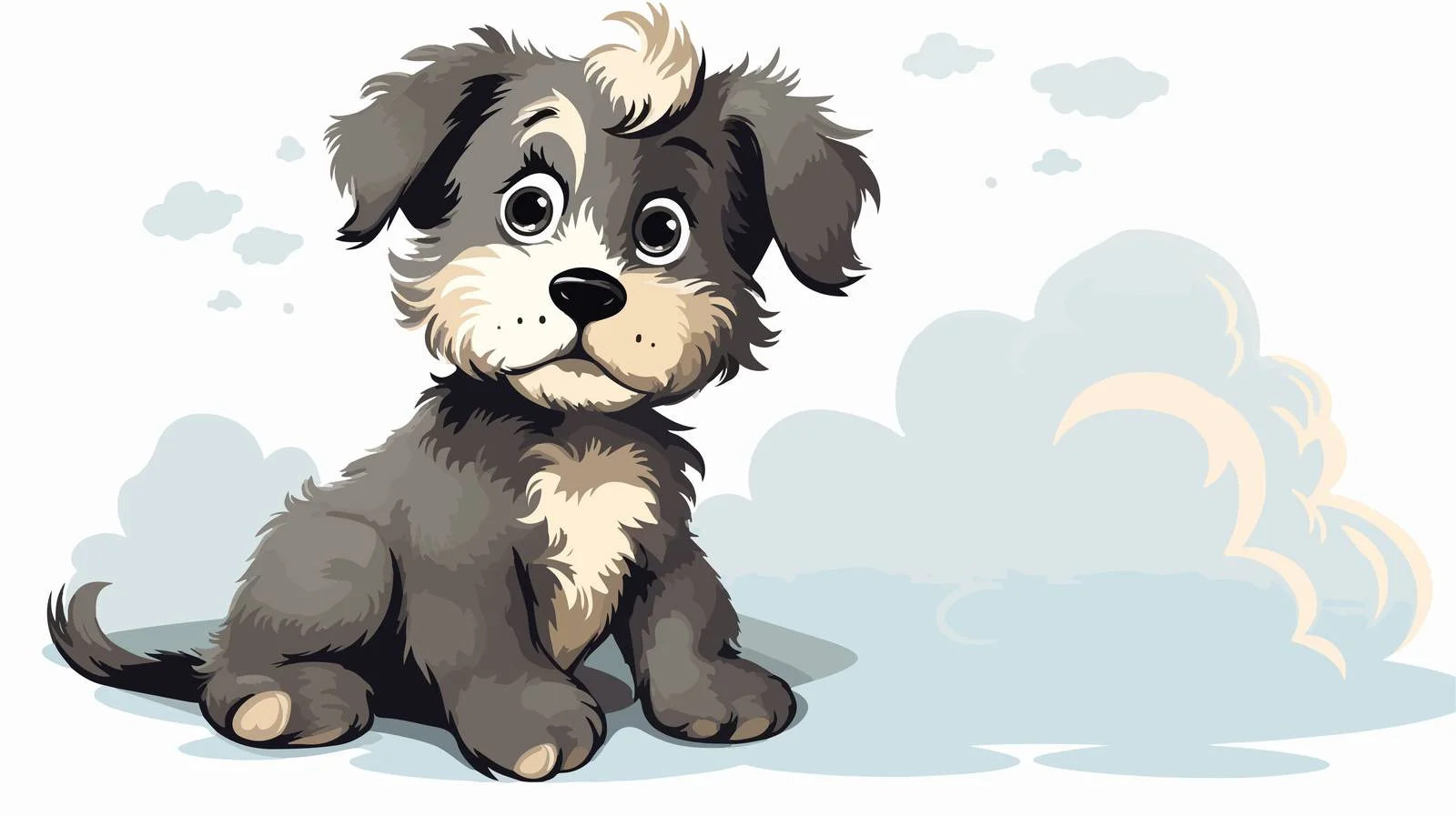Vintage Dog with Thought Bubble Illustration — free download from Dotvec