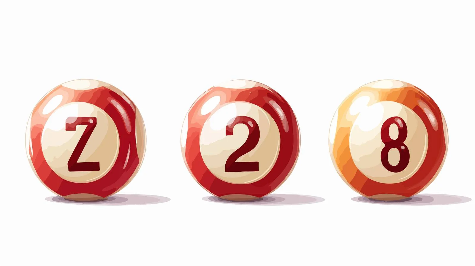 Retro Cartoon Lottery Number Balls Illustration — free download from Dotvec