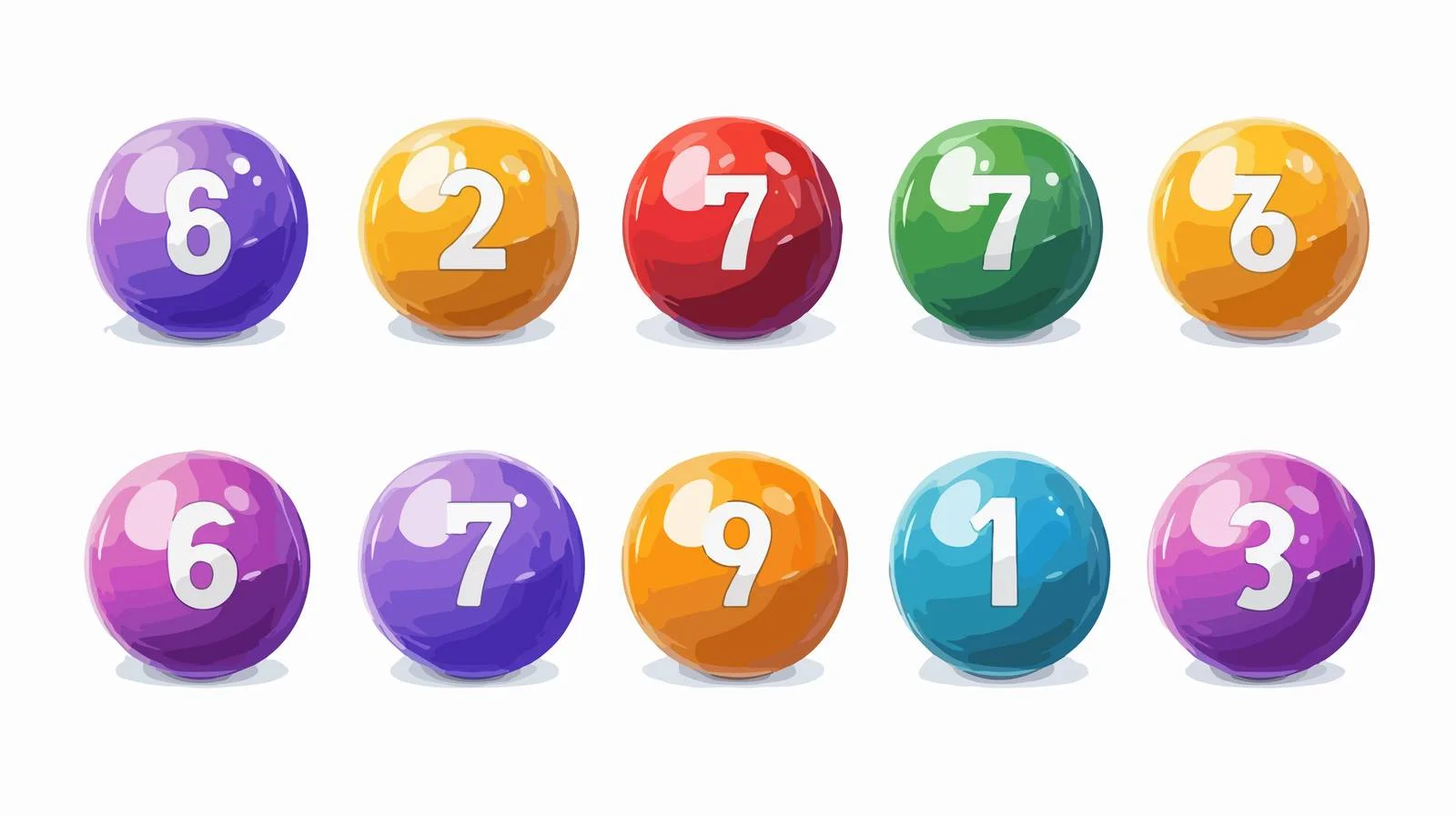 Retro Lottery Number Balls Vector — free download from Dotvec