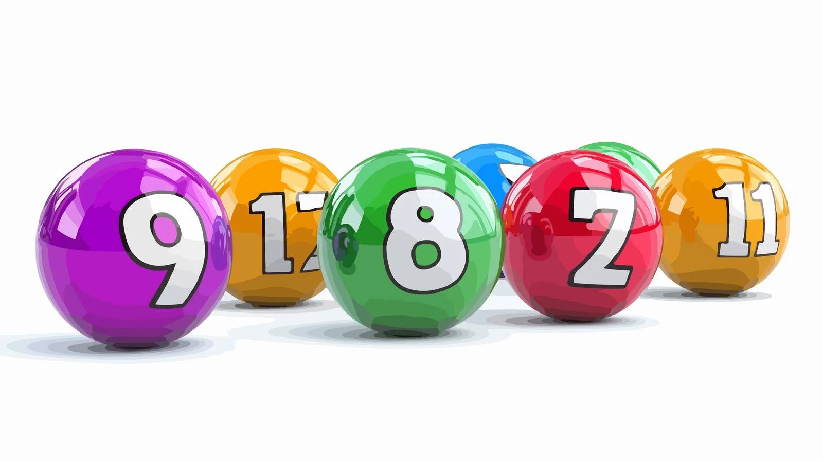 Retro Cartoon Lottery Number Balls Vector — free download from Dotvec