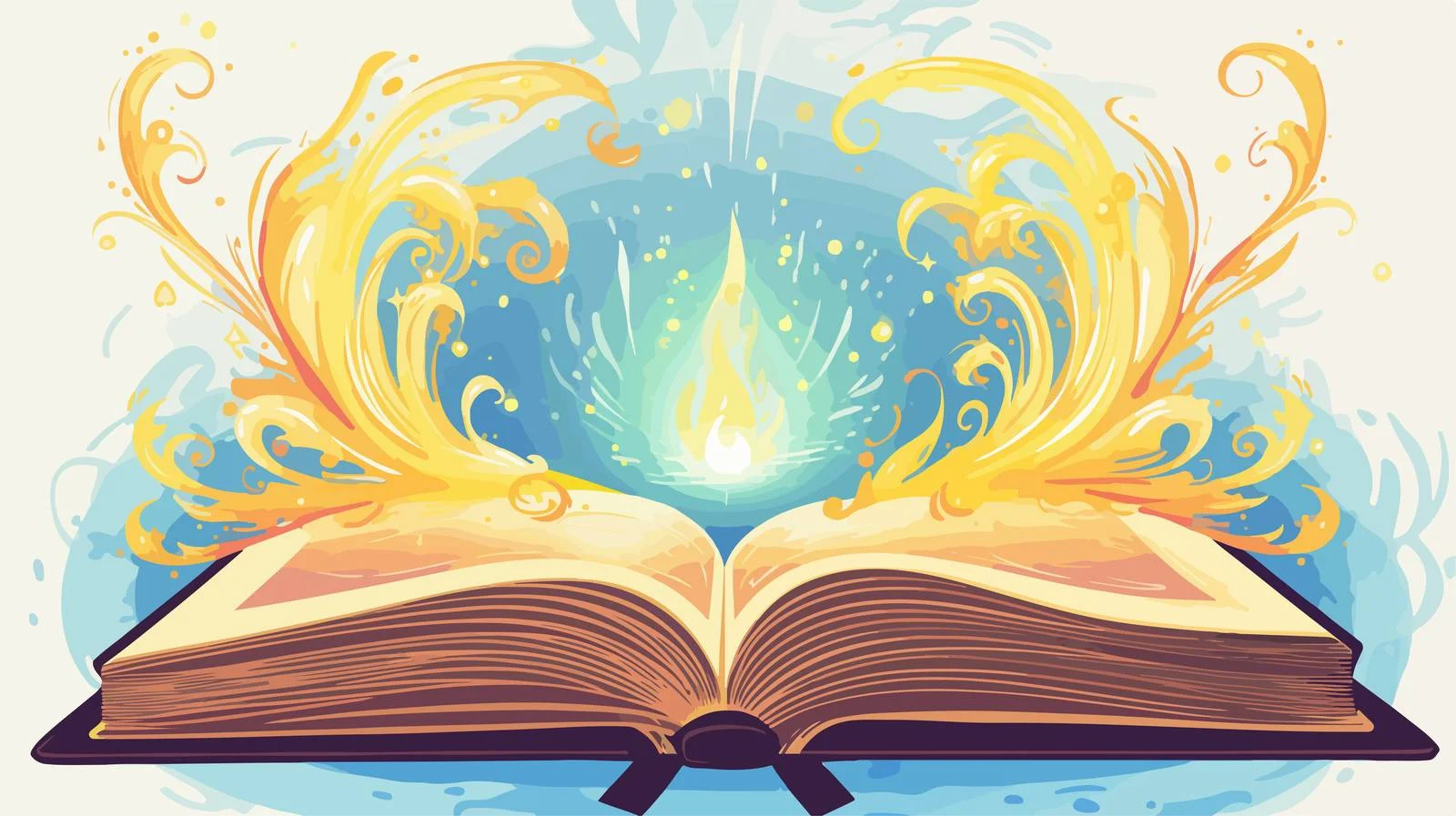 Vintage Magic Spell Book Vector Illustration — free download from Dotvec