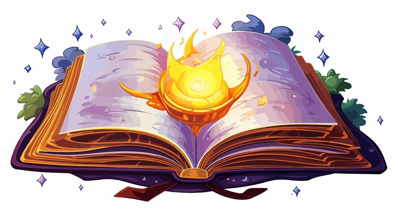 Retro Cartoon Magic Spell Book — free download from Dotvec