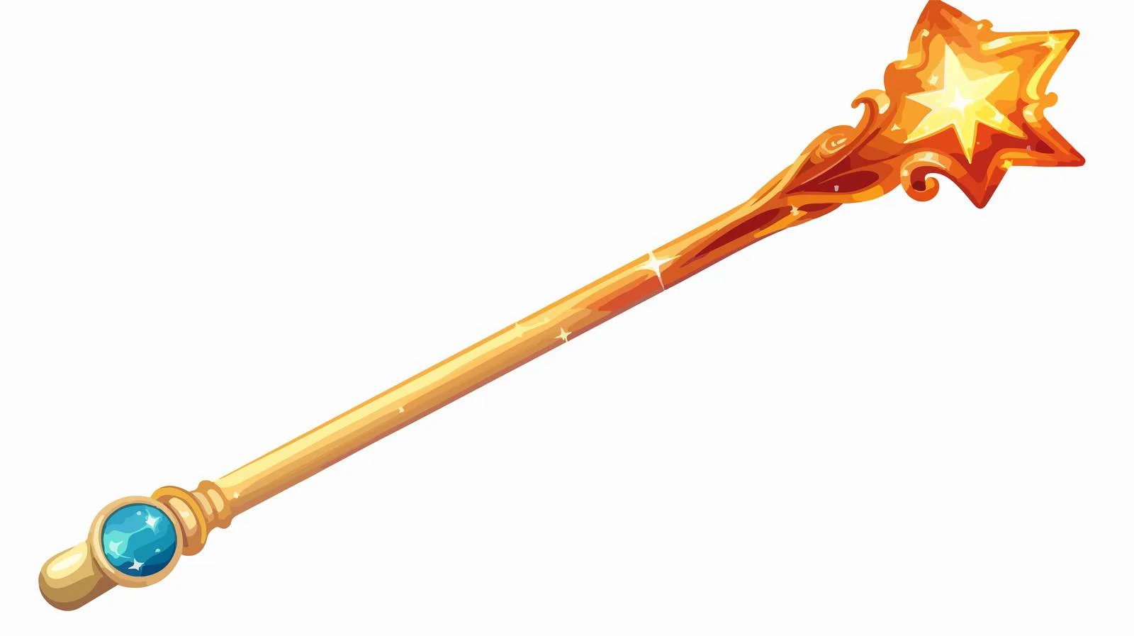 Retro Cartoon Magic Wand Vector Illustration — free download from Dotvec