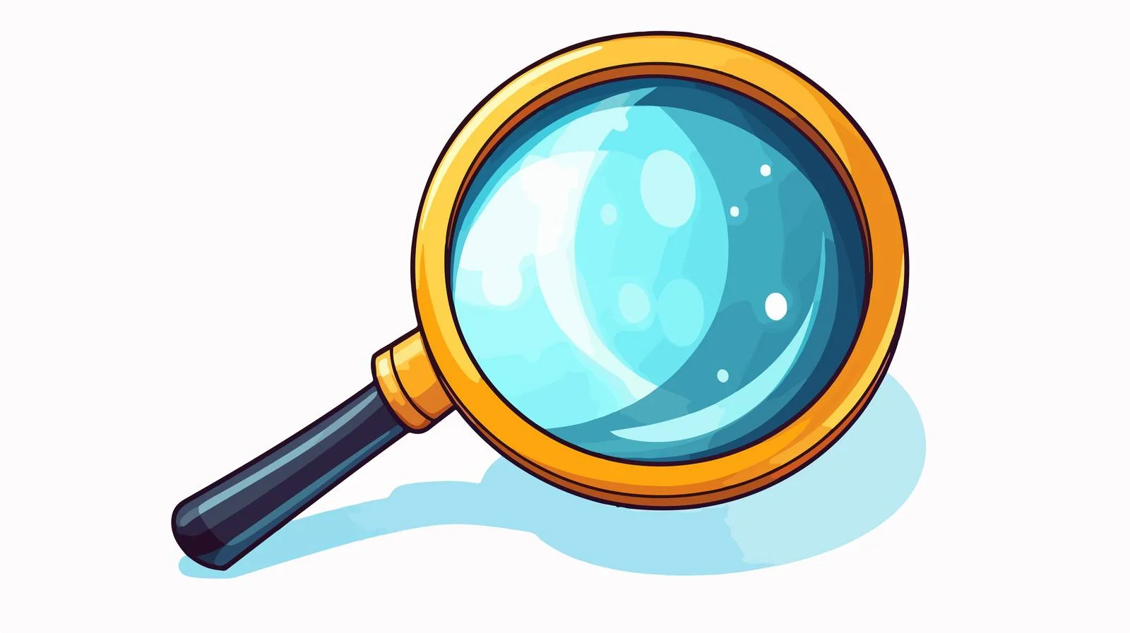 Vintage Cartoon Magnifying Glass Illustration — free download from Dotvec