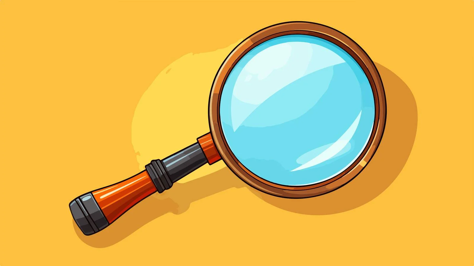 Vintage Cartoon Magnifying Glass Vector Illustration — free download from Dotvec