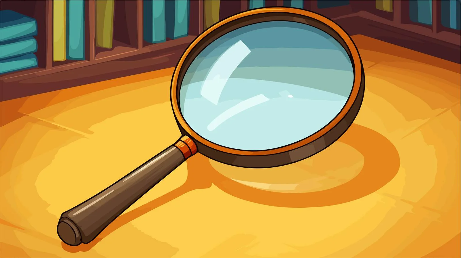 Retro Cartoon Magnifying Glass Vector Illustration — free download from Dotvec