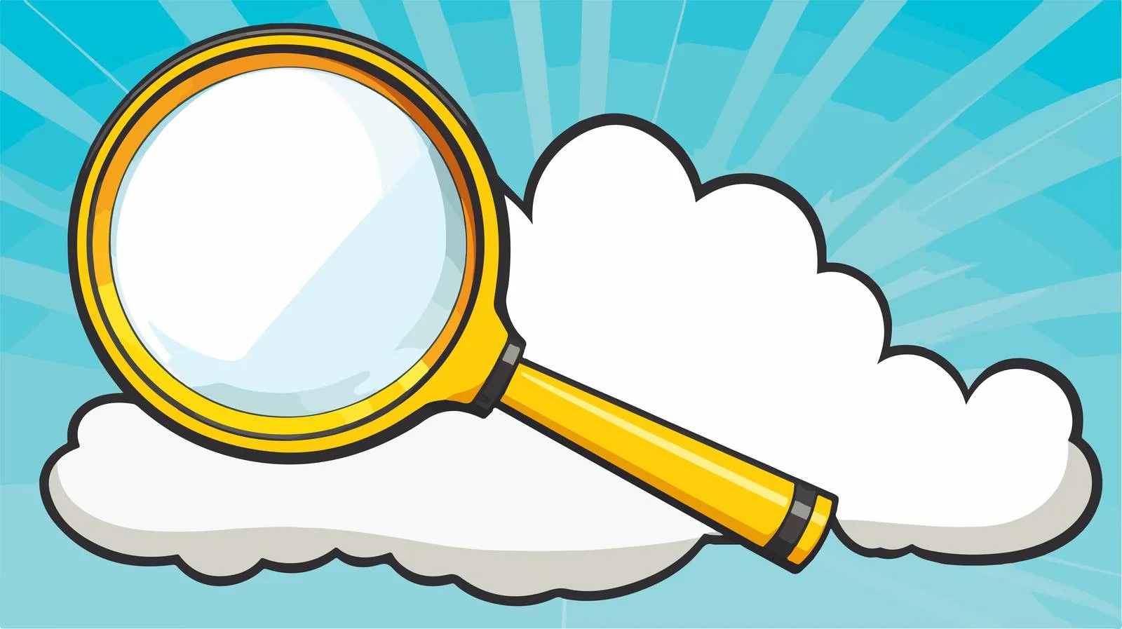 Vintage Magnifying Glass with Speech Bubble — free download from Dotvec