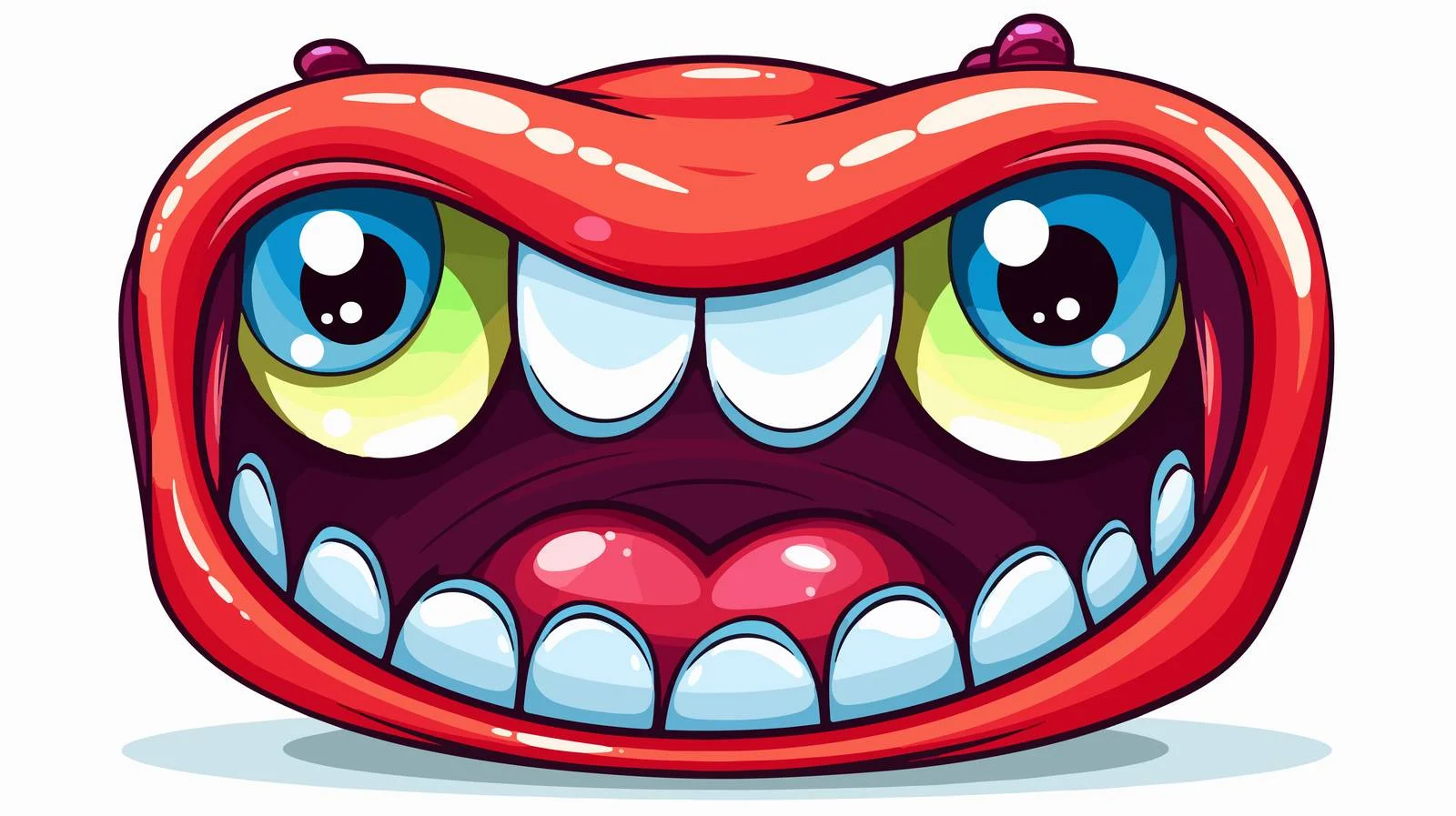Playful Monster Cartoon Tongue Illustration — free download from Dotvec