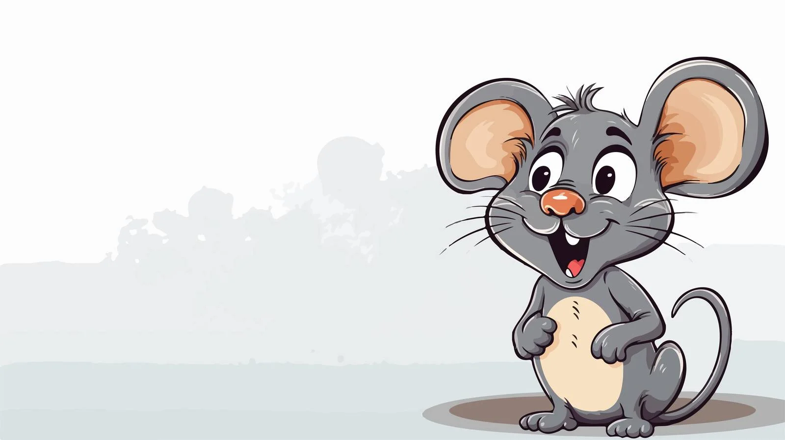 Vintage Mouse Speech Bubble Vector Illustration — free download from Dotvec