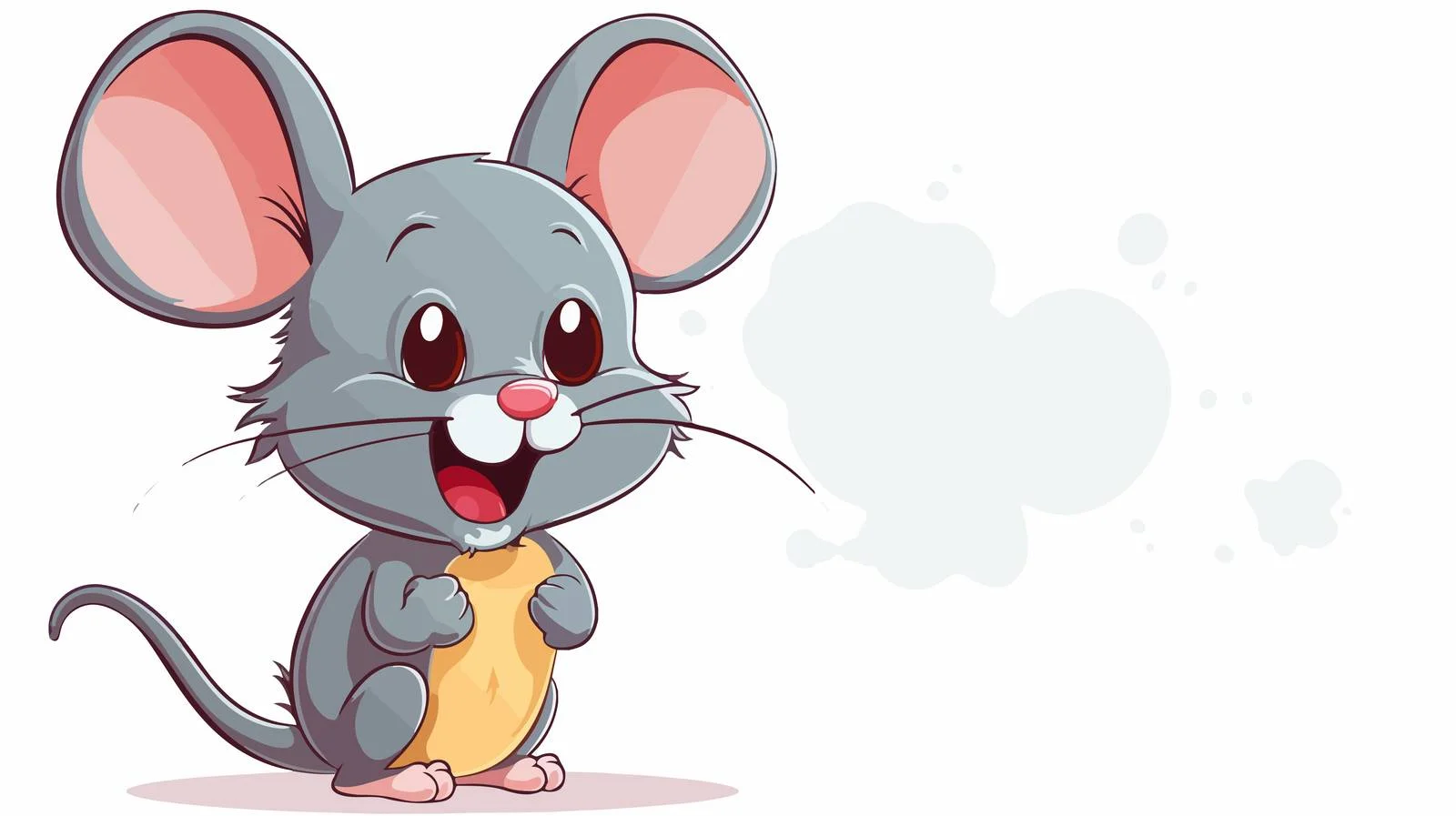 Vintage Mouse Speech Bubble Vector Illustration — free download from Dotvec