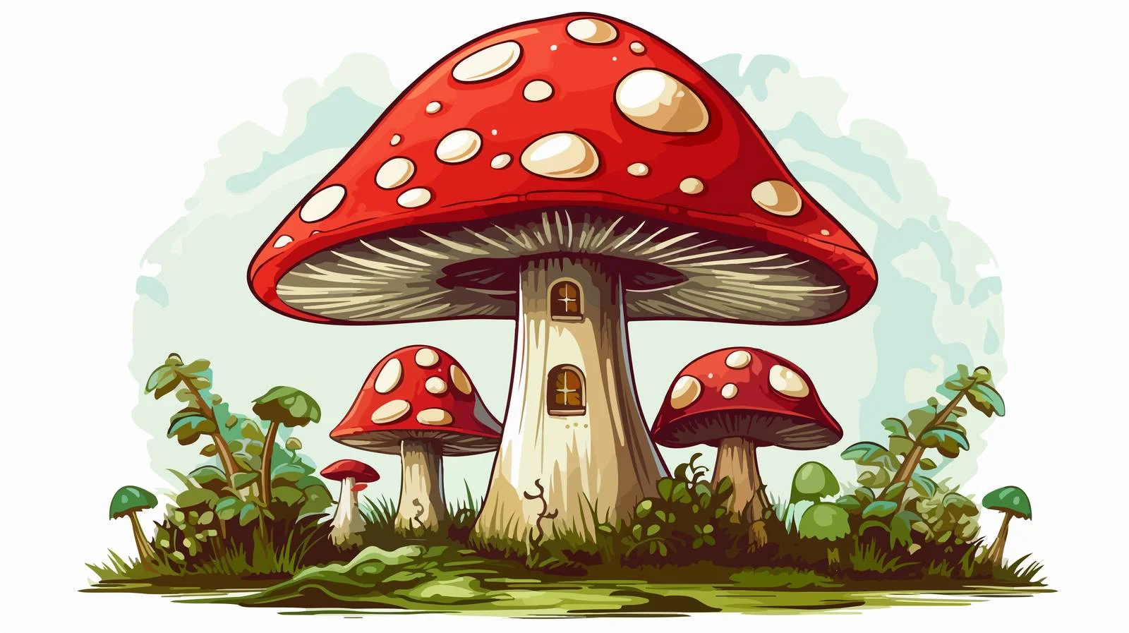 Vintage Mushroom Stock Illustration — free download from Dotvec