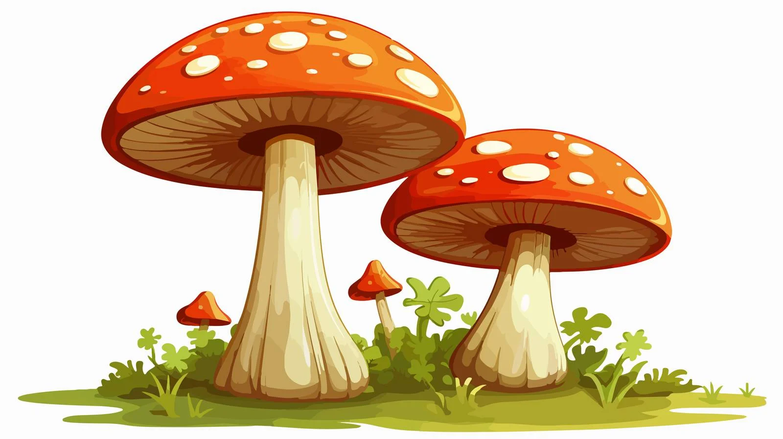 Retro Cartoon Mushroom Illustration — free download from Dotvec