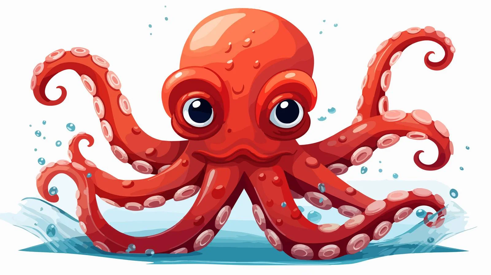 Vintage Octopus Cartoon Vector Illustration — free download from Dotvec